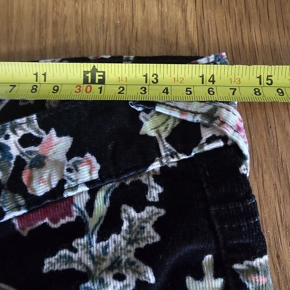 Free People Floral Corduroy Stretch Pants Women's Size 28" Waist X 26" Inseam - Picture 9 of 15